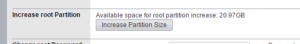 Increase partition in WebControl