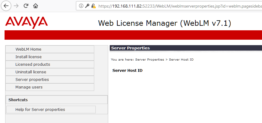 WebLM Host ID missing