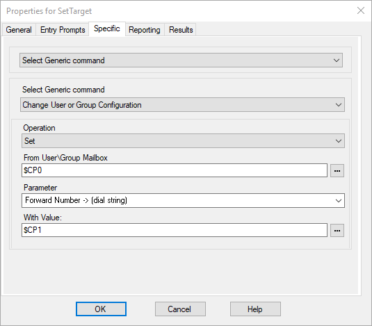 Generic - Set call forward number