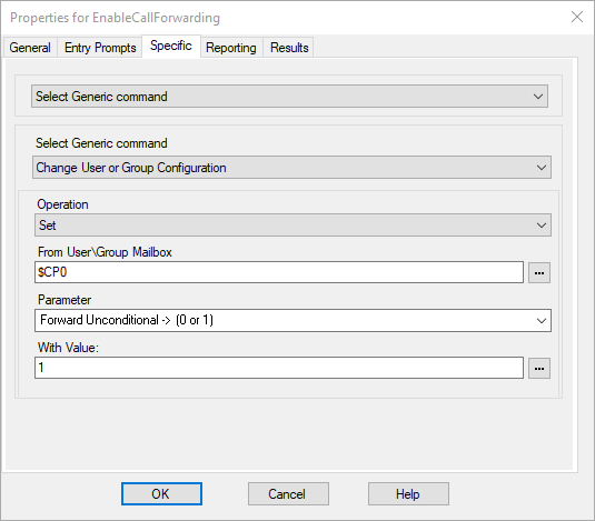 Generic - enable call forwarding